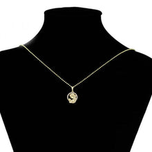 Load image into Gallery viewer, 14 K Gold Plated Virgin Mary and Jesus pendant with white zirconium - BIJUNET
