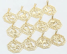 Load image into Gallery viewer, 14 K Gold Plated zodiac pendant - BIJUNET
