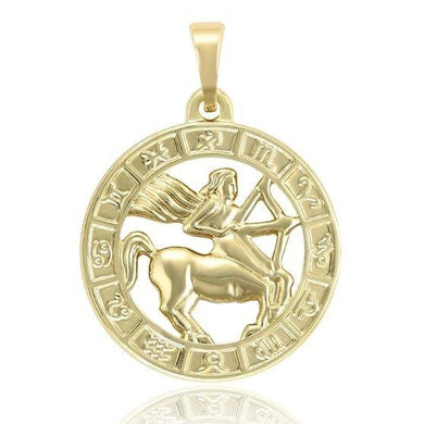 14 K Gold Plated zodiac pendant - BIJUNET