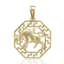Load image into Gallery viewer, 14 K Gold Plated zodiac pendant - BIJUNET
