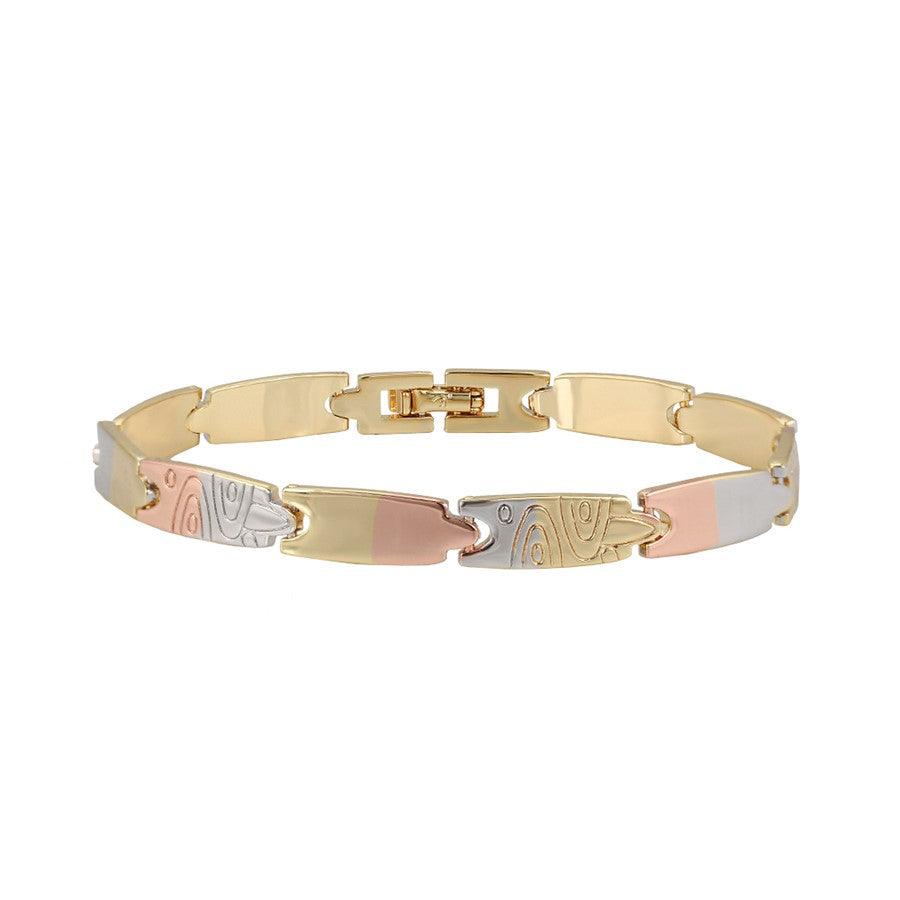 14 K Multicolor Gold Plated bracelet - BIJUNET