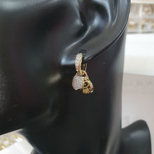 Load image into Gallery viewer, 14 K Gold Plated earrings with white zirconia
