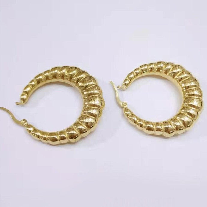 18 K Gold Plated statement earrings - BIJUNET
