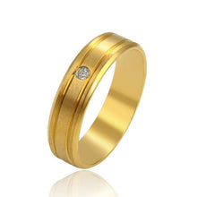 Load image into Gallery viewer, 24 K Gold Plated ring with white zirconium - BIJUNET
