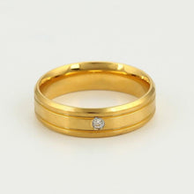 Load image into Gallery viewer, 24 K Gold Plated ring with white zirconium - BIJUNET
