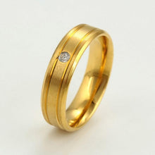 Load image into Gallery viewer, 24 K Gold Plated ring with white zirconium - BIJUNET
