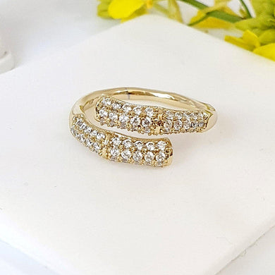 14 K Gold Plated ring with white zirconium - BIJUNET