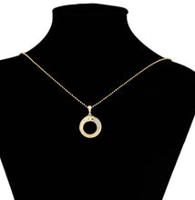 Load image into Gallery viewer, 14 K Gold Plated jaguar pendant and earrings set with white zirconia
