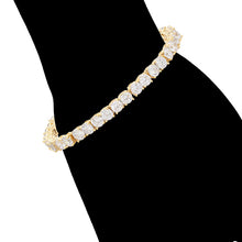 Charger l&#39;image dans la galerie, 14 K Gold Plated tenis bracelet with white zirconia
