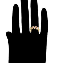 Load image into Gallery viewer, 14 K Gold Plated adjustable ring with coloured zirconia

