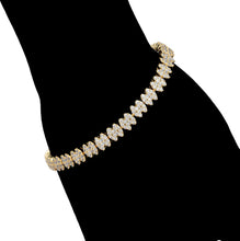 Load image into Gallery viewer, 14 K Gold Plated elegant tennis bracelet with white zirconia
