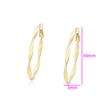 Cargar imagen en el visor de la galería, Gold-Plated-twisted-hoops-earrings
