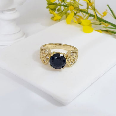 Shop for 14 K Gold Plated ring with white zirconium