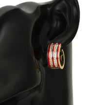 Charger l&#39;image dans la galerie, 14 K Gold Plated ring and earrings set with white zirconia
