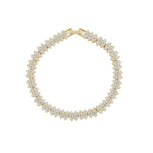 Load image into Gallery viewer, 14 K Gold Plated elegant tennis bracelet with white zirconia
