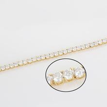 Charger l&#39;image dans la galerie, 14 K Gold Plated tenis bracelet with white zirconia
