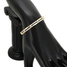 Charger l&#39;image dans la galerie, 14 K Gold Plated bangle with white zirconia
