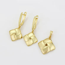 Load image into Gallery viewer, 14 K Gold Plated pendant and earrings set
