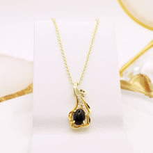 Load image into Gallery viewer, 14 K Gold Plated pendant with coloured zirconia
