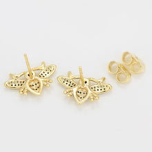 Load image into Gallery viewer, gold_plated_queen_bee_earrings_zirconia
