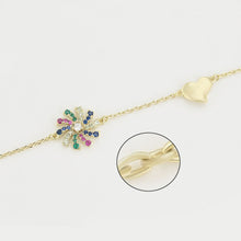 Load image into Gallery viewer, gold_plated_bracelet_coloured_zirconia
