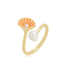 Load image into Gallery viewer, 14 K Gold Plated flower ring
