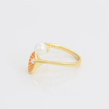 Load image into Gallery viewer, 14 K Gold Plated flower ring
