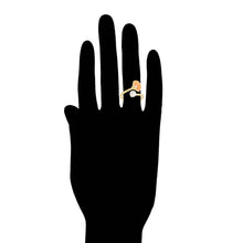 Load image into Gallery viewer, 14 K Gold Plated flower ring
