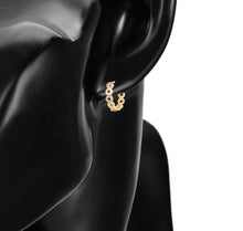 Load image into Gallery viewer, 14 K Gold Plated pendant and earrings set with white zirconia

