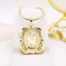 Cargar imagen en el visor de la galería, 14 K Gold Plated Blessed Virgin Lady of Guadalupe pendant
