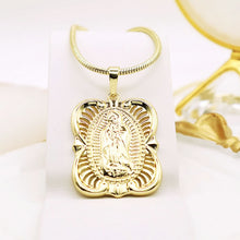 Load image into Gallery viewer, 14 K Gold Plated Blessed Virgin Lady of Guadalupe pendant
