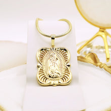 Cargar imagen en el visor de la galería, 14 K Gold Plated Blessed Virgin Lady of Guadalupe pendant

