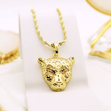 Load image into Gallery viewer, 14 K Gold Plated leopard pendant
